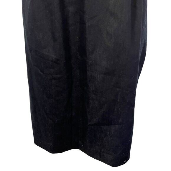 London Times Denim Cotton Stretch V-Neck Sheath Sleeveless Pleated Dress sz 8 - Picture 5 of 16